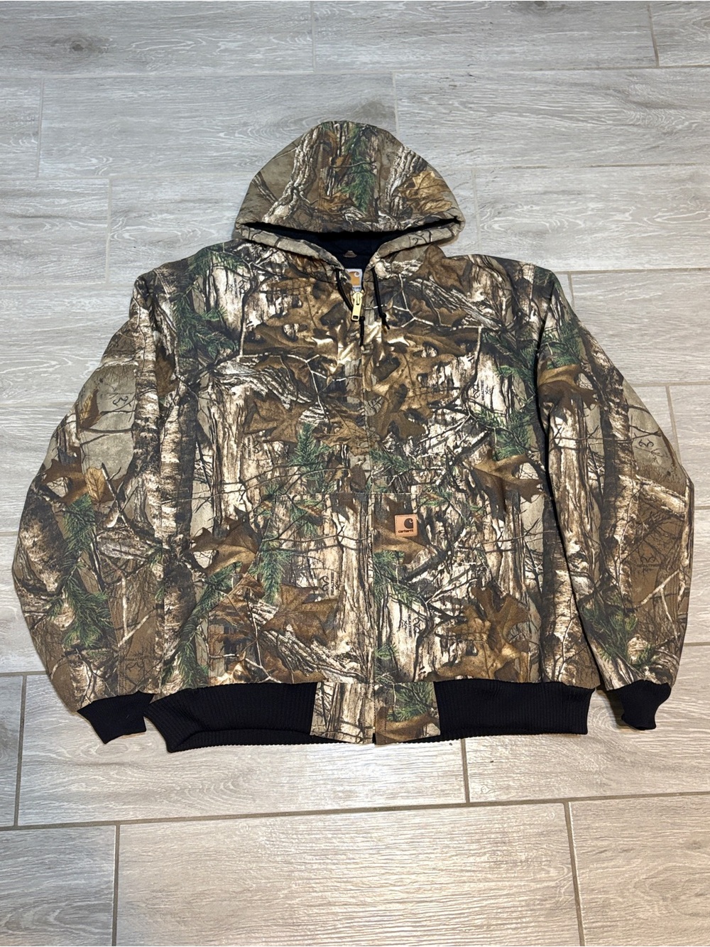 Carhartt Men's Realtree Camo Hooded Jacket XL Tall